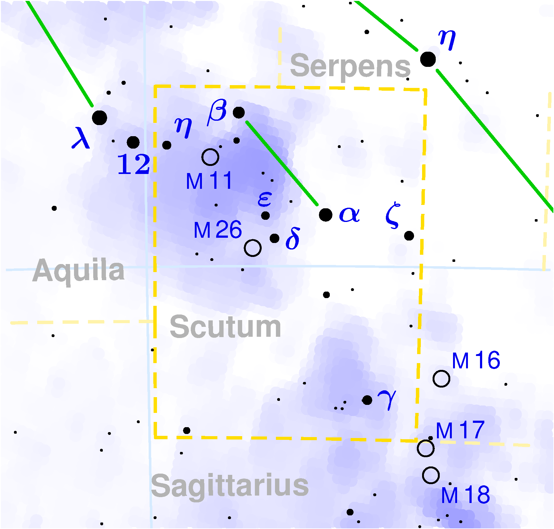 Scutum Star Cloud Finder Chart