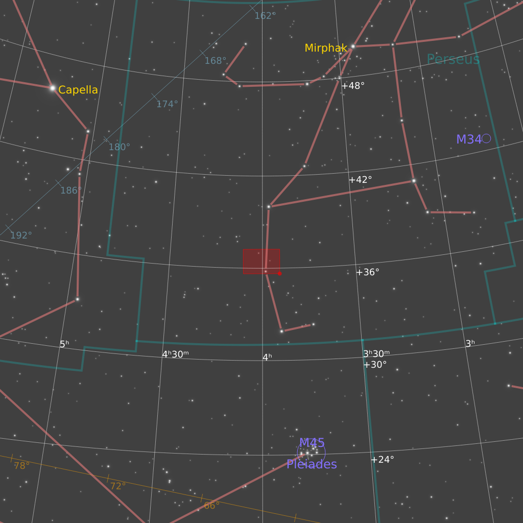 NGC 1499 Finder Chart