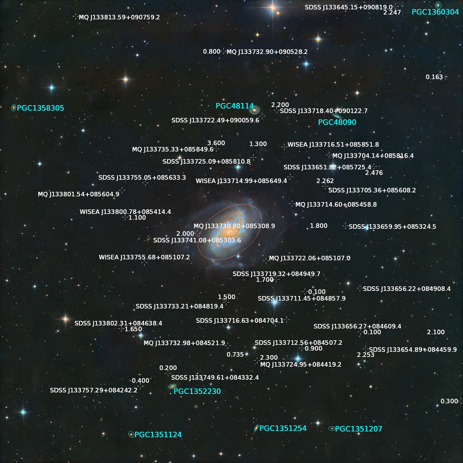 NGC 5248 annotated