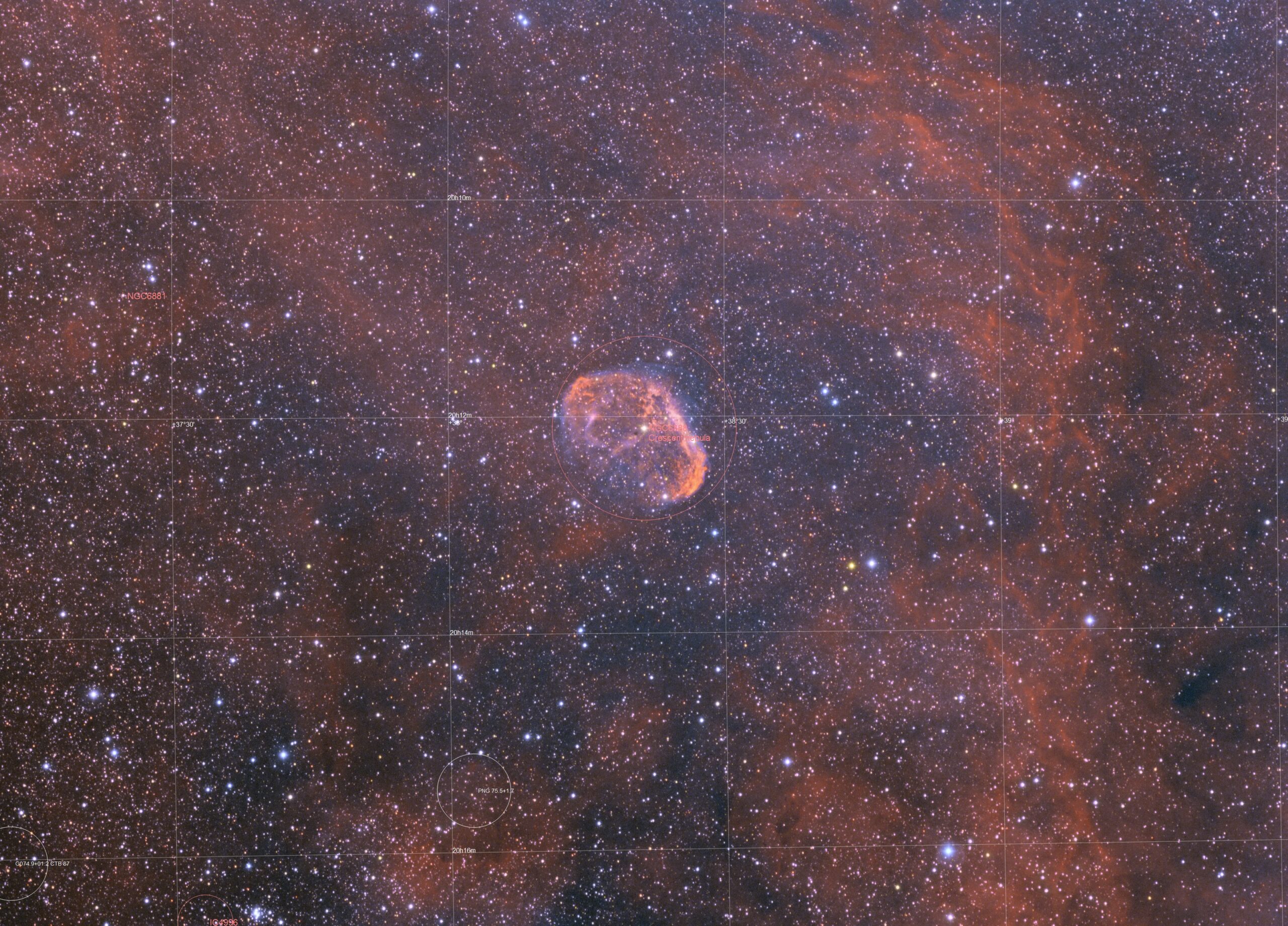 NGC 6888 annotated
