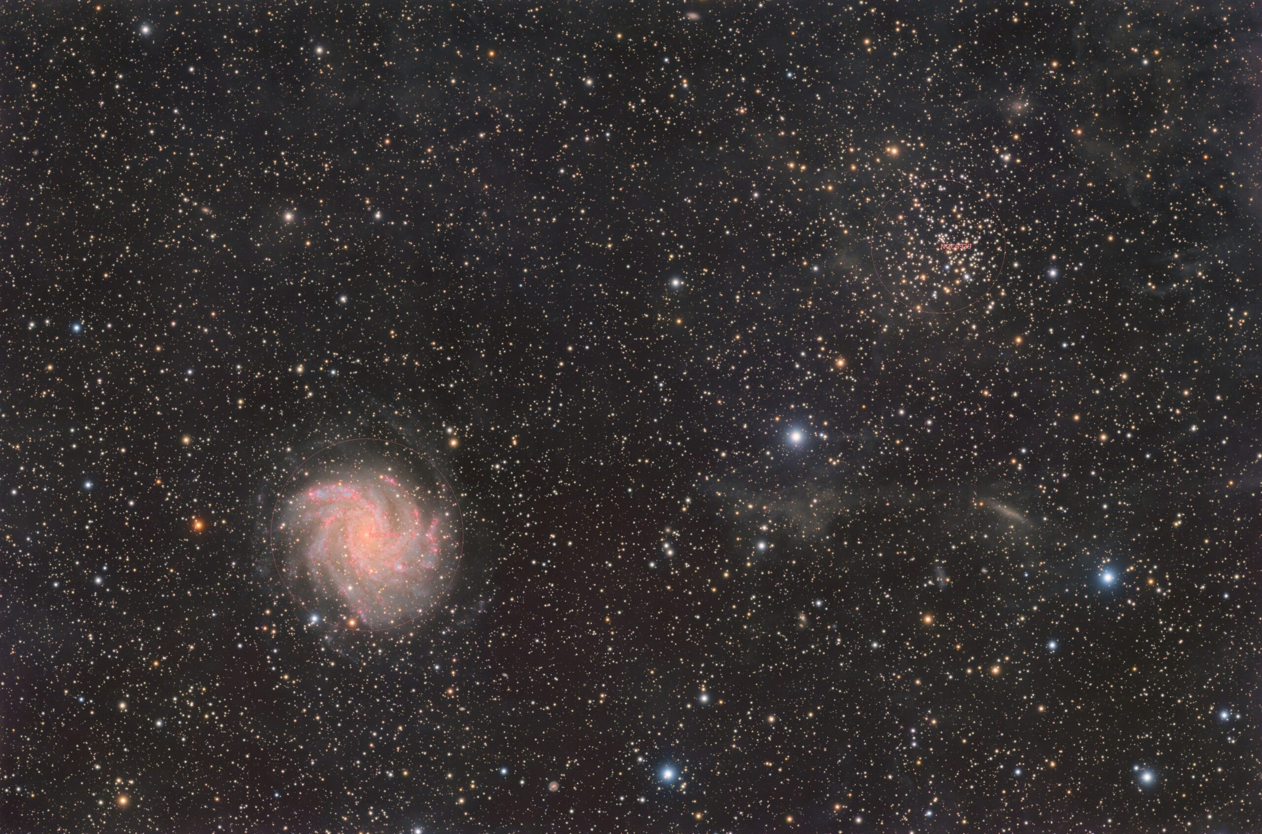 NGC 6939 and NGC 6946, Astrophotomarket, annotated