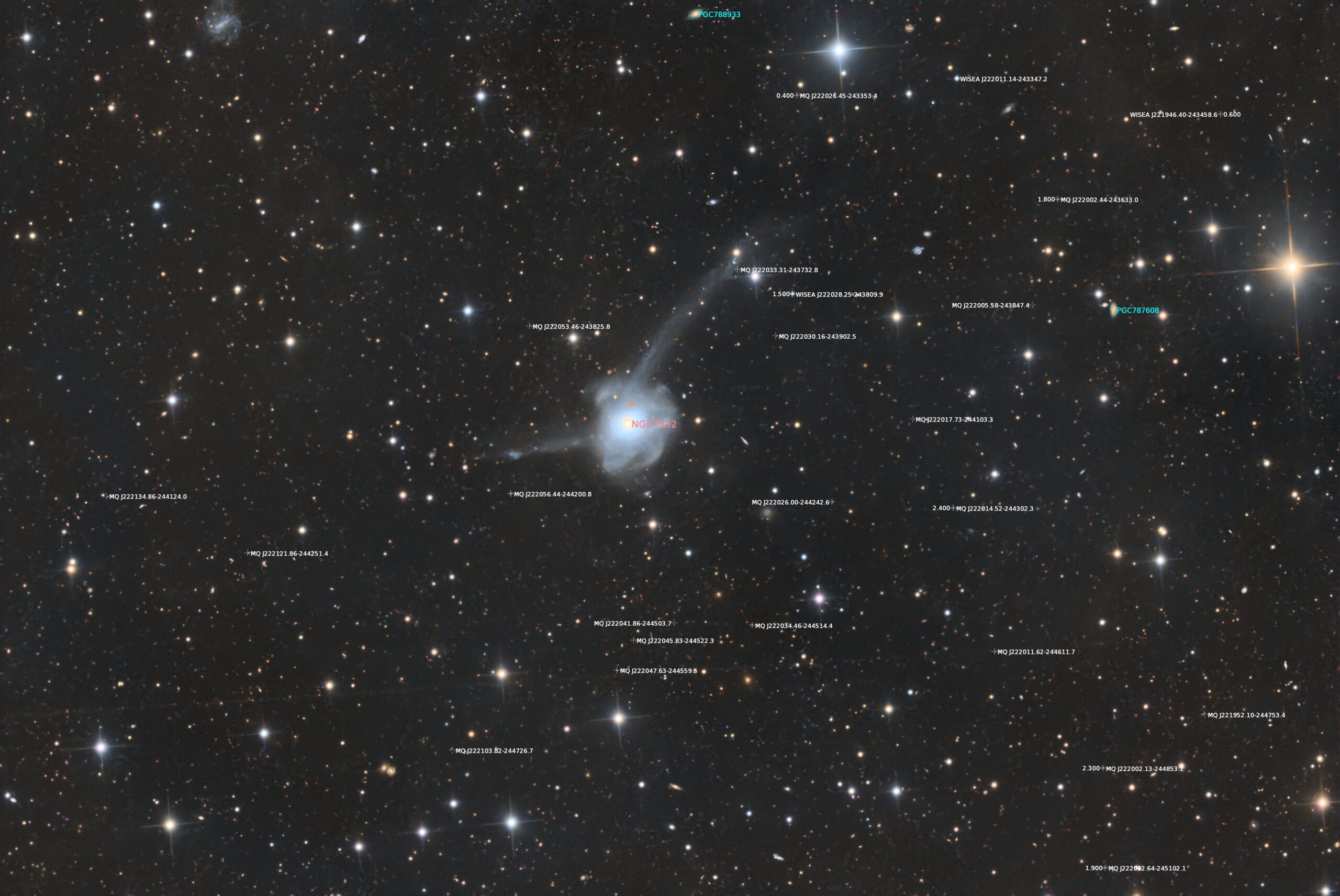 NGC 7252 annotated