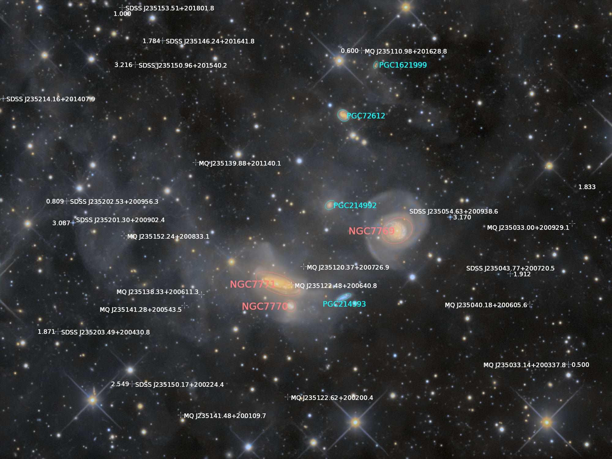 NGC 7771 annotated