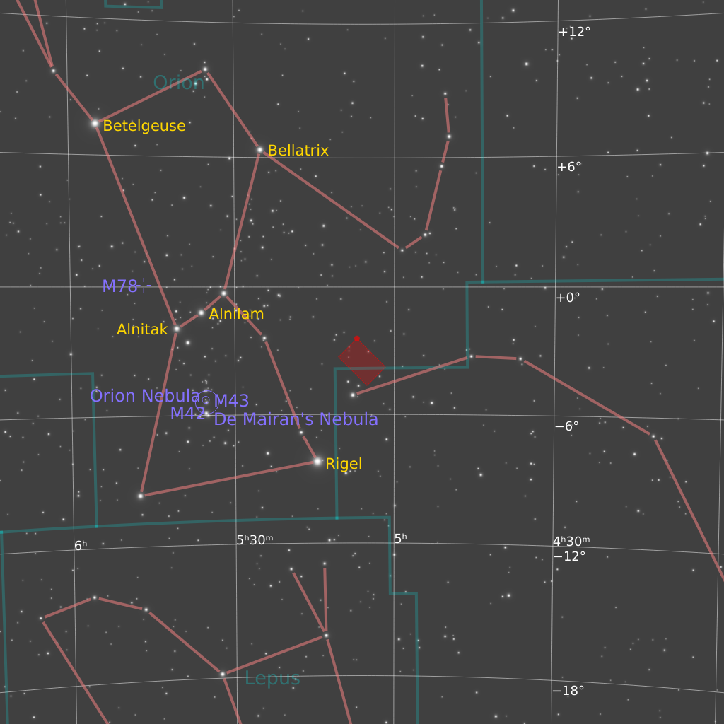 NGC 1788 Finder Chart
